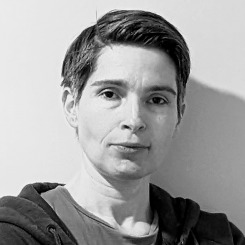 schwarz-weißes Portrait von Nicole Merkle